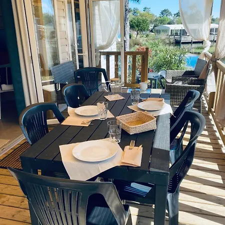 Gerendaház Mobilhome 8 Personnes Cosy Equipe Avec Vue Sur Bassin, Cap Ferret Lège-Cap-Ferret
